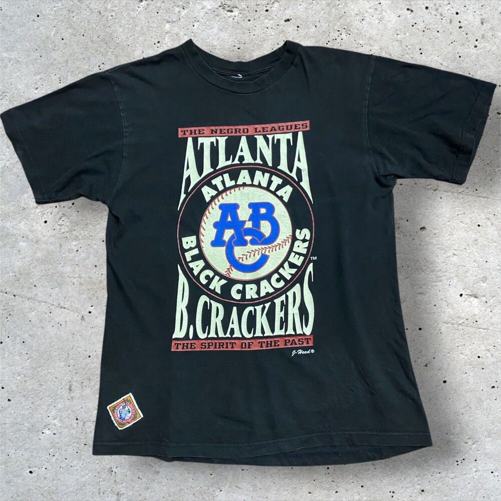 The Negro League Baseball Atlanta Black Crackers Black Vintage 90s Tee Men's M